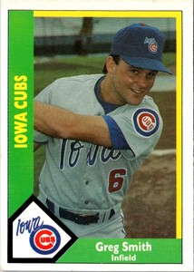 1990 CMC Iowa Cubs Greg Smith #13 Iowa Cubs