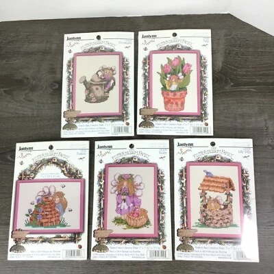 Lote De 5 De Colección Janlynn Flutter Blossom Family Contado Punto de Cruz Grayson Foto 1 de 4