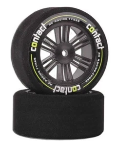 Contact tires moss rubber nitro 1:10 carbon tires with rim CONJ13273 - Picture 1 of 1
