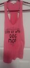 PIPER LOU COLLECTION ' STAY AT HOME DOG MOM' #GOALS PINK TANK TOP SHIRT XXL