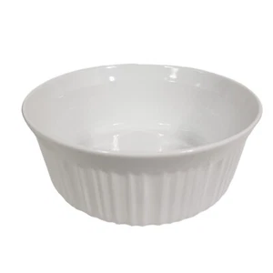 Corning Ware Bakeware Serving Dish Bowl 2.5 Qt 2.3L French White Round Stoneware - Picture 1 of 10