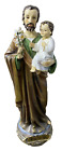 VINTAGE 8"  St. Joseph Holding Child Jesus Statue Figurine Catholicism Ornament