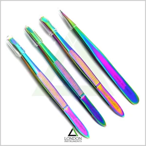 Pinzas depilación depilación color recubierto maquillaje profesional cejas encarnadas - Imagen 1 de 5