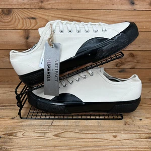 Superga Turnschuhe Herren Größe UK 11 Artifact 2431-D Beige Schwarz Canvas Schuhe - Bild 1 von 13