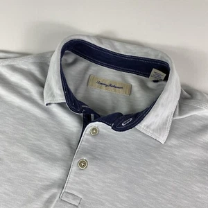 Tommy Bahama Polo Para Hombres Grande Gris Manga Corta Modal Poliéster Logo Informal - Imagen 1 de 10