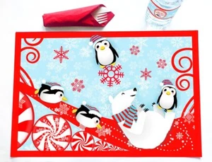Winter Wonderland 12 Tischsets - Pinguin Deko - Winter Party Deko - Bild 1 von 1
