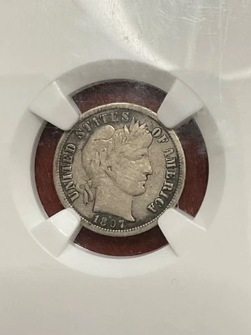 NGC F15 1897 S BARBER DIME SCARCE BETTER DATE Cover