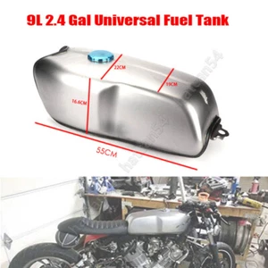 Universal Cafe Racer Fuel Gas Tank 9L/2.4G Petrol Tank for Motorcycle RD50 CG125 - Picture 1 of 11