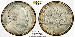 1936 Classic Silver Commemorative Arkansas Centennial PCGS MS67 Robinson - toned - Picture 1 of 7