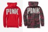 Hoodie Victoria's Secret PINK – Motif Bling Camo & Sherpa Rose – Manches Longues – Neuf Avec étiquettes
