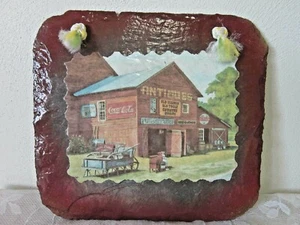 Slate Coca-Cola Farm Barn Antiques Wall Art Print Handmade Home Decor Polished - Picture 1 of 11