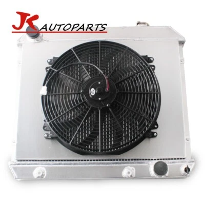 3-Row Aluminum Radiator+Fan+Shroud For 1963-1966 Chevy C/K C10 C20 Truck Pickup Foto 1 de 4