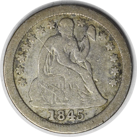 1845-O Liberty Seated Silver Dime F Uncertified #1125 Cover