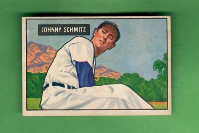 1951 BOWMAN BASEBALL #69 - JOHNNY SCHMITZ - CHICAGO CUBS - EX-MT - Image 1 of 2