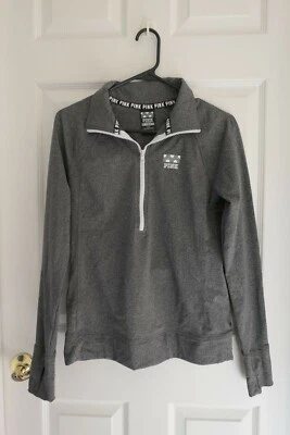 Victoria's Secret Rosa Ultimate Gris Cuarto Atlético Cremallera Suavemente Usado Talla: S Foto 1 de 4