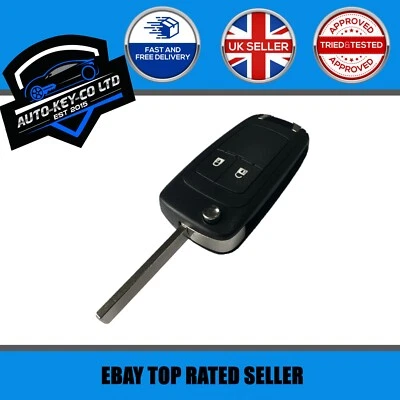 NEW REPLACEMENT 2 BUTTON REMOTE FLIP KEY FOB CASE FOR VAUXHALL ASTRA MOKKA ADAM+ - Image 1 of 4