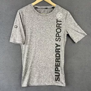 Superdry Sport Athletic Dri Fit Grey T Shirt Size L Spirit Of Japan Big Logo - Picture 1 of 10