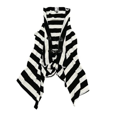 Y2K Living Doll Los Angeles Rayas Sin Mangas Drapeado Chaleco Cárdigan M Foto 1 de 4