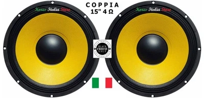 2 Pezzi (Coppia 800W) Woofer SubWoofer Cono Universale 38 Cm 15" Pollici 4 Ohm - Immagine 1 di 4