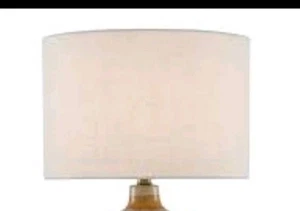 (2) Currey & Company 6000-0677 Shade Natural Linen 15"x15"x10" Brand New - Picture 1 of 2