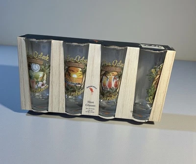 Nuevo Juego de 4 vasos de chupito Margaritaville It's 5 O'clock Somewhere 2,2 OZ Foto 1 de 4