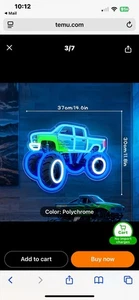 Monster Truck Squatter Neon LED Schild tolle Geschenkidee - Bild 1 von 3