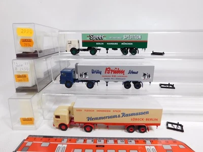 3X Brekina H0 1:87 Sattelzug Büssing 7906 7913 7914 Speer SG/Mint+Box #DJ527-0.5 - Image 1 of 4
