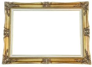 Vintage Gold verzierter RIESIGER Bilderrahmen MCM 24"x36" Leinwand Schriftrolle - Bild 1 von 8
