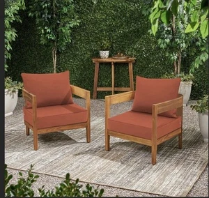 1 Favoyard Outdoor Seat Cushion Set 22” x 22”Waterproof/Fade Resistant for Patio - Picture 1 of 4