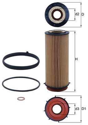 OX 560D MAHLE Oil Filter for BMW - Image 1 of 2