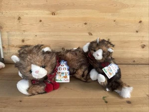 Vintage 1992 Nick & Noel Christmas Persian Kitty Cat 16” Plush W Jingle Bells! - Picture 1 of 2