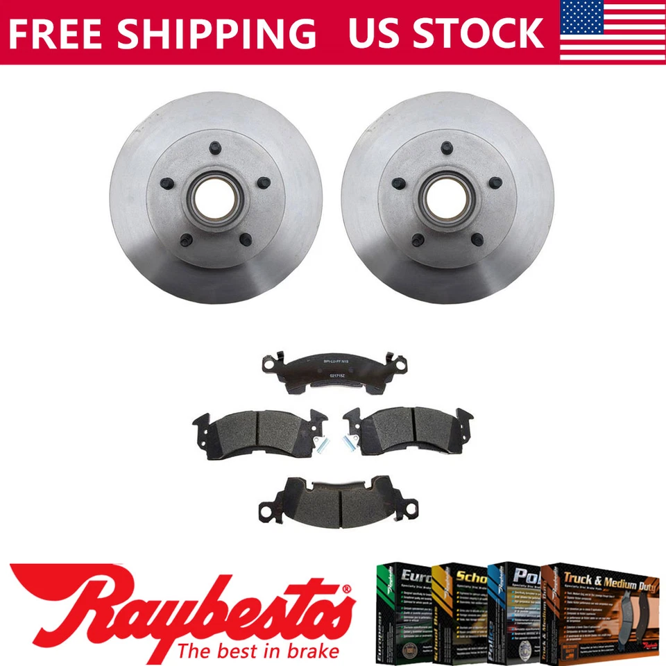 Kit delantero rotor de freno y buje y pastillas de freno de cerámica para Chevrolet G20 1993-1995 Foto 1 de 4