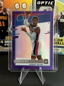 2020-21 Panini Donruss Optic Rated Rookie Purple Prizm RC #169 Saddiq Bey - Bild 1 von 2