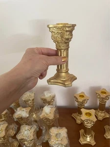 15x OUNONA Antique Roman Column Candle Holder Greek Statue Pillar Candlestick 6" - Picture 1 of 10
