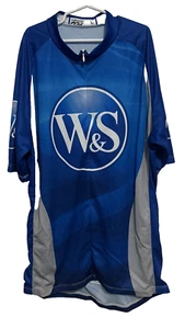 W & S FINANCIAL GROUP Men Blue Gray Full Zip Cycling Jersey XL Podium Wear USA - Picture 1 of 7