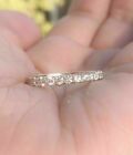 1CT Round-Cut Moissanite  Full Eternity Wedding Band Solid 14K Yellow Gold