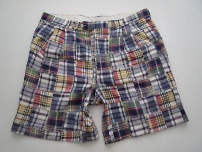 Mens 40 BERLE patchwork plaid shorts made in USA VTG - Image 1 of 4