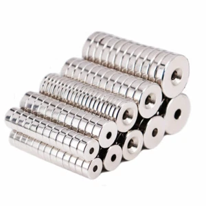 10 mm-100 mm Senken Seltene Erden Neodym Scheibe starker Lochring Runde Magnete - Bild 1 von 37