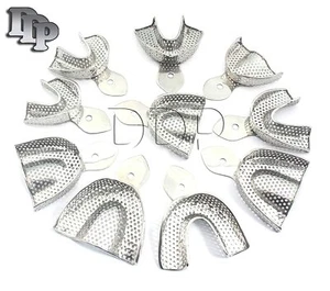 10 Impression Trays Perforated Set Of Ten Upper & Lower XS, S, M, L, XL - Picture 1 of 3