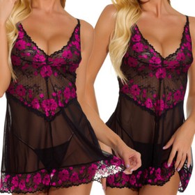 Hot Women Sexy Lingerie Lace Babydoll Underwear Sleepwear G-string Nightwear Set