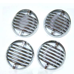 4x Plastic Chrome Turn Signal Cover Bezel Grill For Kawasaki ZR550 ZR750 ZR1100  - Picture 1 of 4