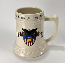 United States Military Academy Ceramic Stein Mug VTG LG Balfour 70's West Point