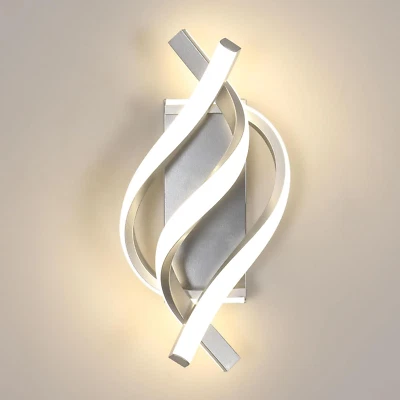 Applique Da Parete Interno, 22W 4500K Luce Neutra Applique Camera Da Letto Spira - Immagine 1 di 4