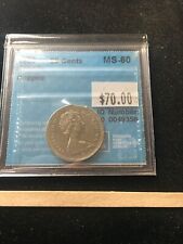 1969  ERROR CCCS Graded Canadian,  ¢25 Cent, **MS-60** Clipped