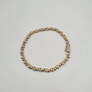 Bracelet or jaune 18 carats serti de diamants naturels - Picture 1 of 5