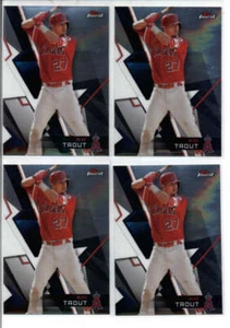 LOT OF (4) MIKE TROUT 2018 TOPPS FINEST #50 ANGELS BASE CARDS FC8201 - Picture 1 of 1
