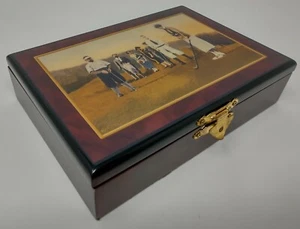 Wood Playing Card Case with 2 decks of cards : Golf theme - Picture 1 of 12