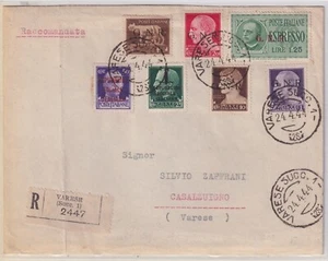 1944 R.S.I “ G. N. R. Brescia Letter Raccomandata of Origin Philatelic 429/s66 - Picture 1 of 2