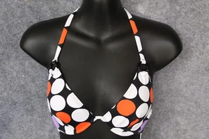 SOPORTE CUELLO BIKINI PARTE SUPERIOR TALLA 34 C DE ESPRIT CON PUNTOS DE COLORES CON AROS - Imagen 1 de 2
