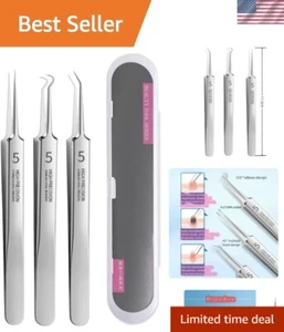 Profi Gesicht Mitesser Entferner Pinzette, Extraktor Akne Entfernung Kit Pickel - Bild 1 von 9